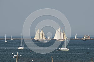 Wind Jammer Sailboats in Rockland Harbor