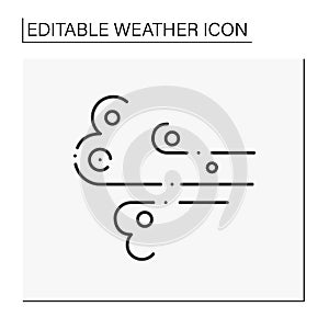 Wind line icon