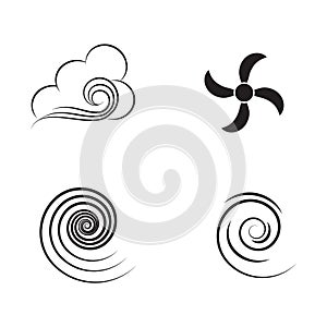 Wind logo vector symbol design