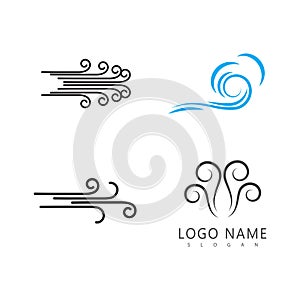 Wind logo vector symbol design