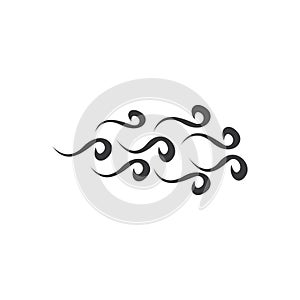 Wind logo vector template illustration