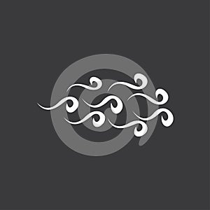 Wind logo vector template illustration