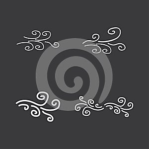 Wind logo vector template illustration