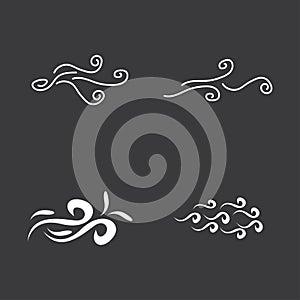 Wind logo vector template illustration