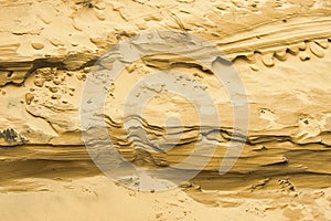 The wind makes interesting patterns n the sand