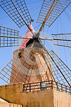 Wind Mill against blue sky