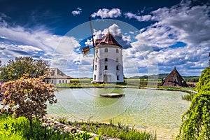 Wind mill with beautiful sky background