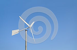 Wind mill with blue sky background