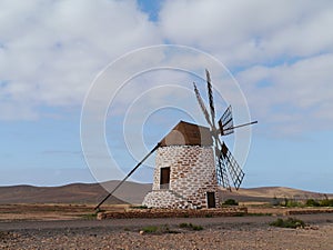A wind mill with six wings on Fuerteventura