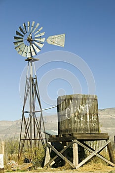 Wind mill and water tank