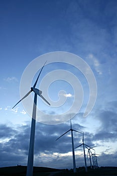 Wind mills aerogenerator, ecological energy photo