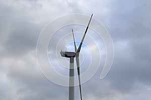 Wind mills in a alternative energy wind park in northern germany