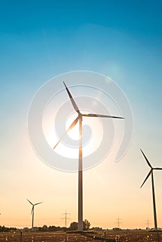 Wind mills during bright