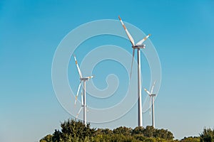 Wind mills during bright