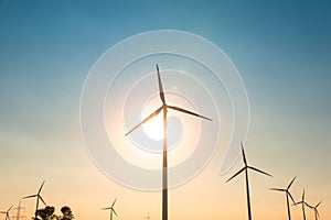 Wind mills during bright