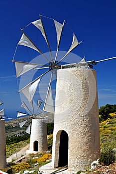 Wind mills in Crete