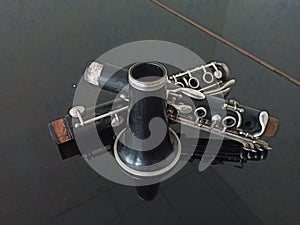 Wind musical instrument photographed - close-up