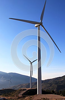 Wind Park in the Sierra Nevada, Andalusia, Spain