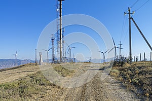 Wind power plant. Crimea.