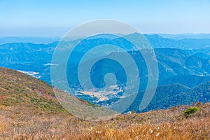 Wind power plant at Mudeungsan national park, Republic of Korea