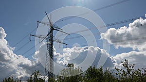 Wind power plants wind turbines generate electricity.