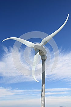 Wind power with sky in background