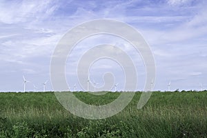 Wind Power Stations in Green Field