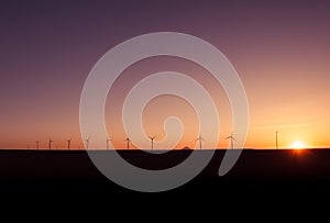 Wind power stations producing renewable engergy