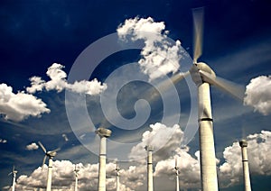 Wind power turbines