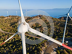 Wind power turbines generating clean renewable energy