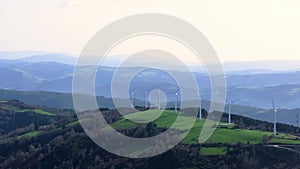 Wind Power Turbines On The Mountaintop