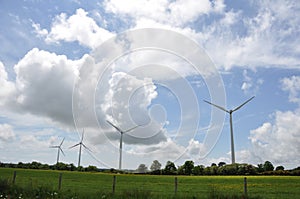 Wind Power Turbines in Western France