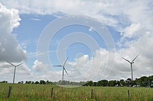 Wind Power Turbines in Western France