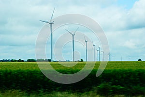 Wind power with wind turbans.