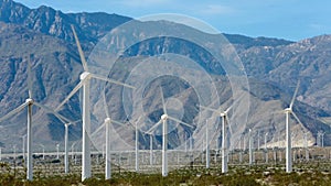 Wind powered generators near Palm Springs, CA