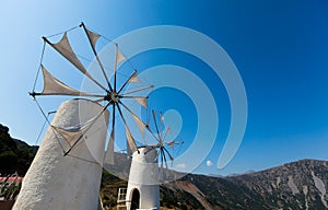 Wind pumps in Island of Crete, Malia