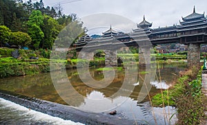 Wind and Rain Bridge of Dong Nationality photo