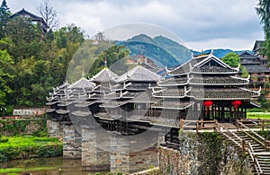 Wind and Rain Bridge of Dong Nationality photo