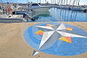 Wind rose in Alghero harbor