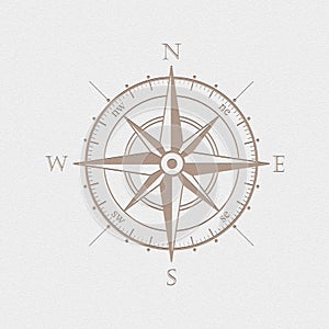 Wind rose compass symbol