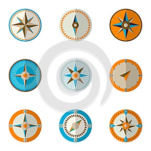 Wind rose compass. Vector illustration