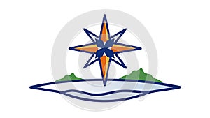 Wind Rose Compass Vector - Navigation, Direction, Exploration, vector design Generative AI