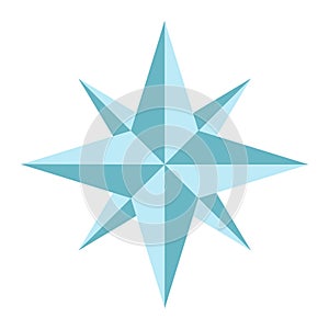 Wind rose flat icon, navigation and travel