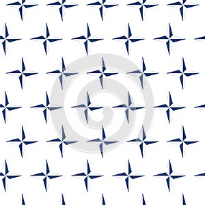 Wind rose icon seamless pattern on white background