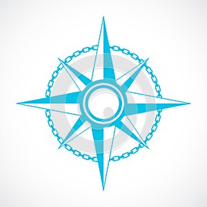 Wind rose nautical vector sign