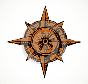 Wind rose. Vector drawing icon