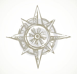 Wind rose. Vector drawing icon