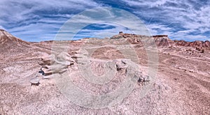 Wind sculpted rocks in Petrified Forest AZ