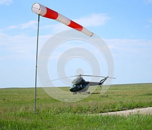 Wind sleeve flying and helicopter