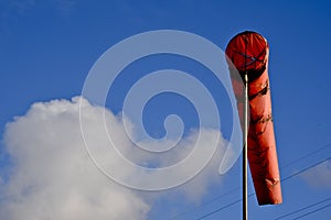 Wind Sock Against Blue Sky